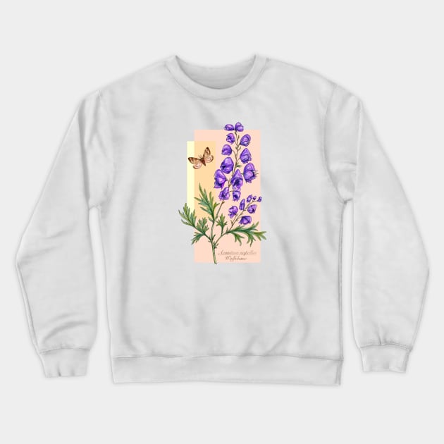 Wolfsbane. Magical flowers Crewneck Sweatshirt by Sitenkova